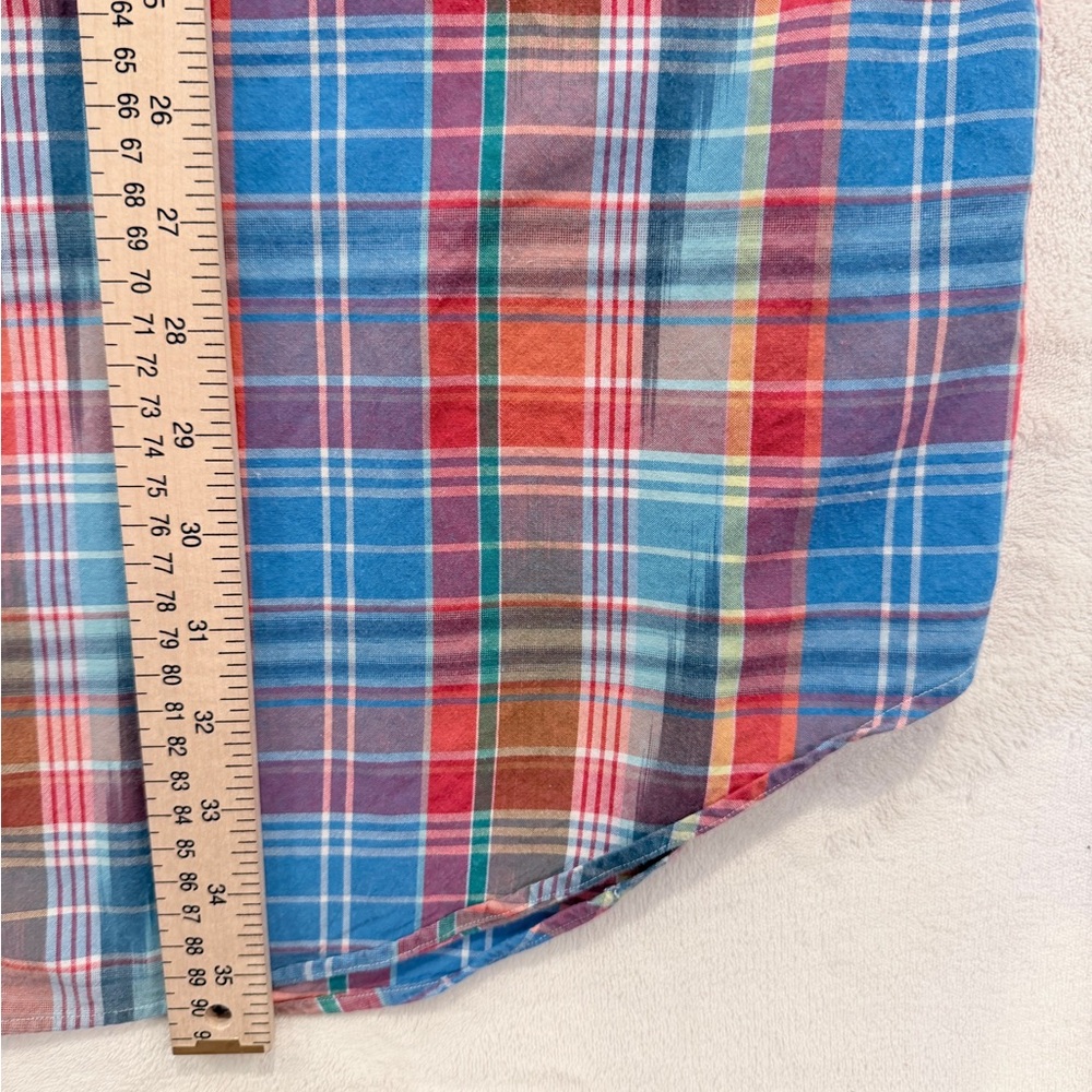 Ralph Lauren Classic Fit Plaid Short Sleeve Button Down Shirt XXL Tall Cotton - Picture 4 of 8